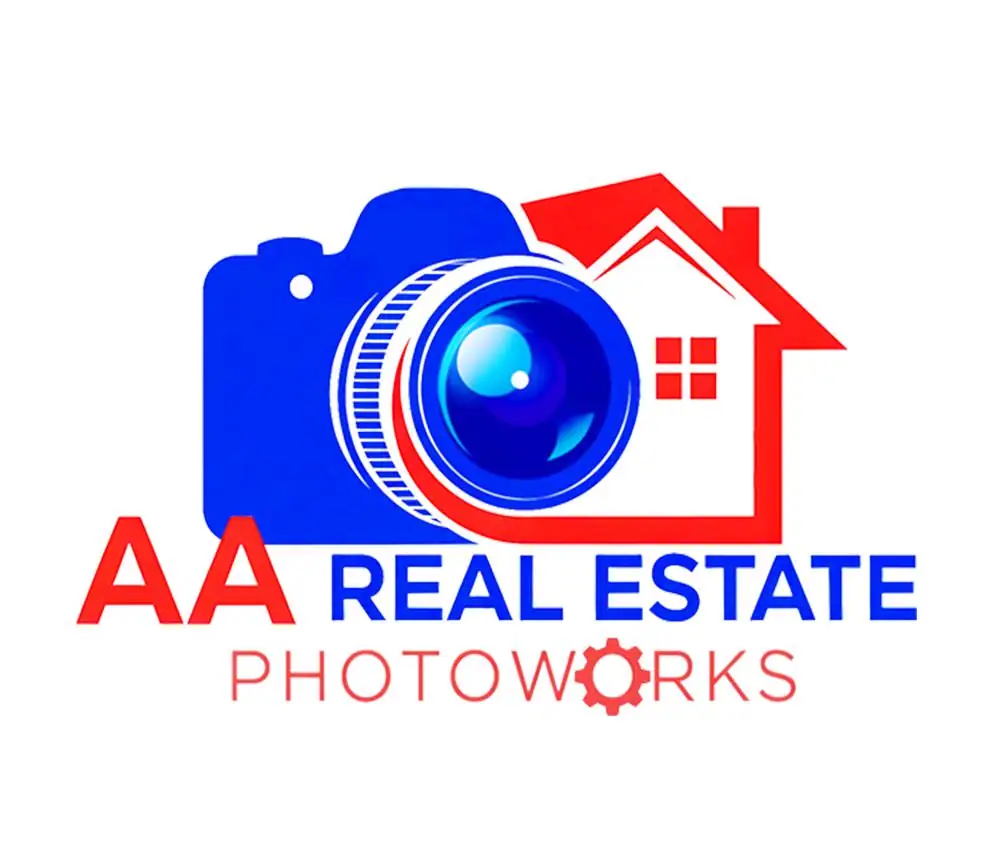 AA Real Estate Photoworks logo with a white background.